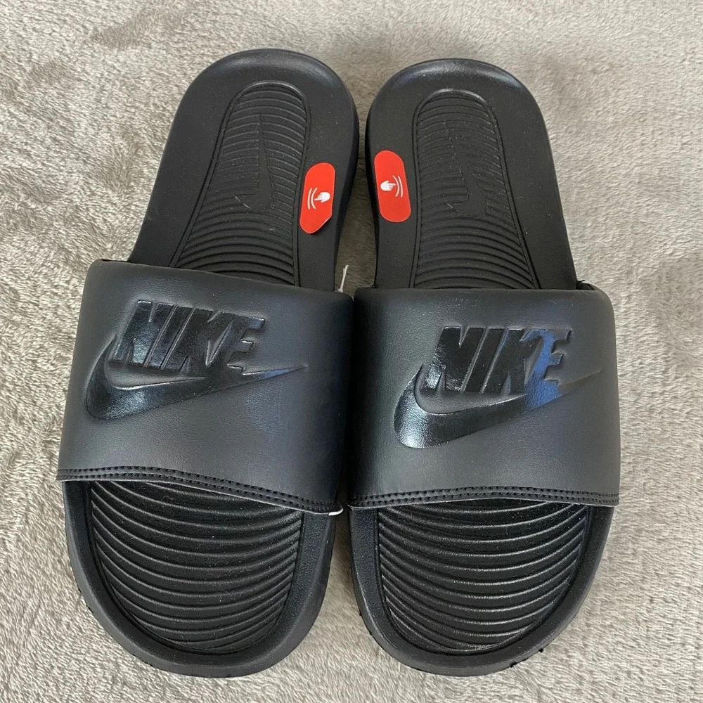 Nike Victori One Slide Shoes Mens Size 9 Black Comfort Sandals CN9675-003 NEW